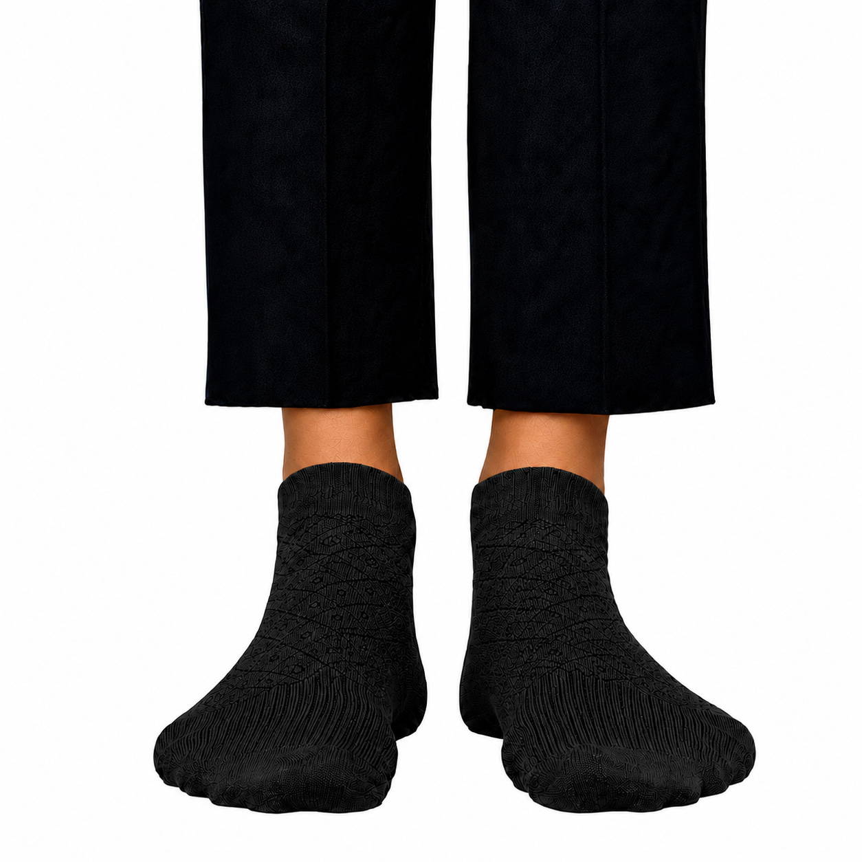 Men's Knee High Dress Socks in Black