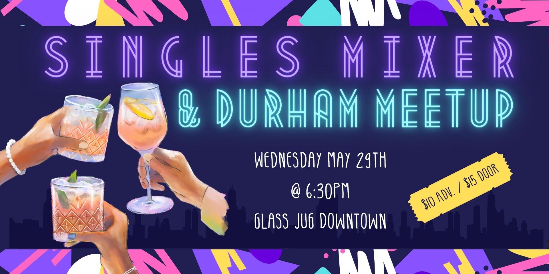 Singles Mixer and Durham Meetup promotional image