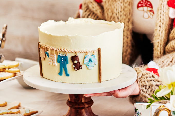 Gâteau à la vanille et au citron, crème au beurre