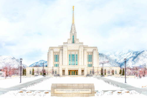 Painting of Ogden Utah Temple 