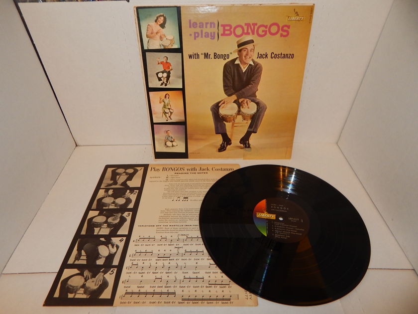 JACK COSTANZO Learn Play Bongos Mr. Bongo - Liberty LRP 3177 Mono Latin Jazz LP