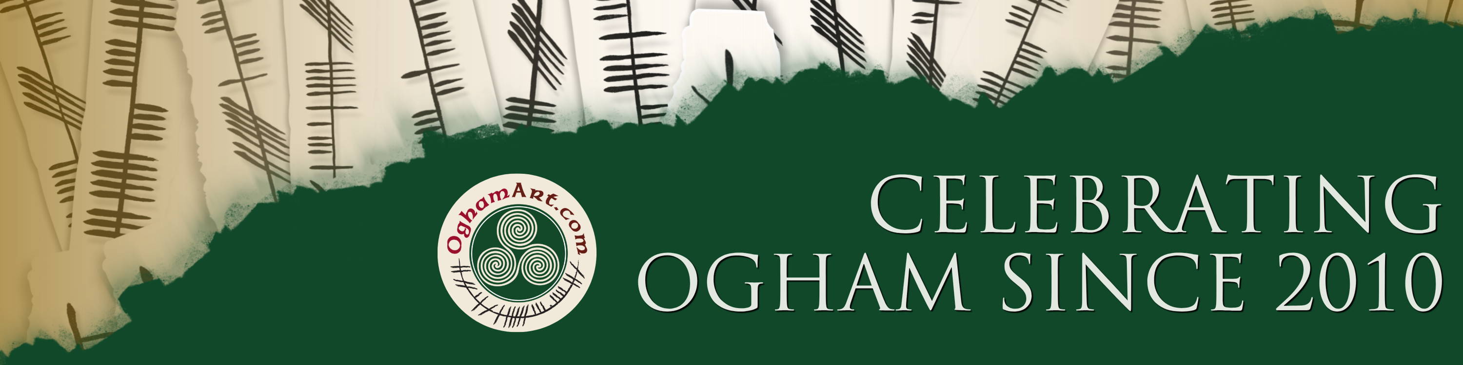 The Ogham Alphabet in Unique Presentations