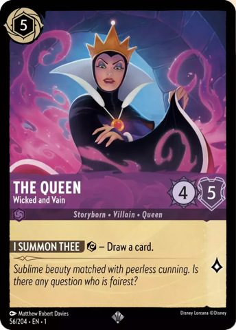 The Queen card from Disney's Lorcana: The First Chapter.