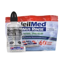 SINUS RINSE ™ - Nasendusche-Paket mit 60 Salzbeuteln