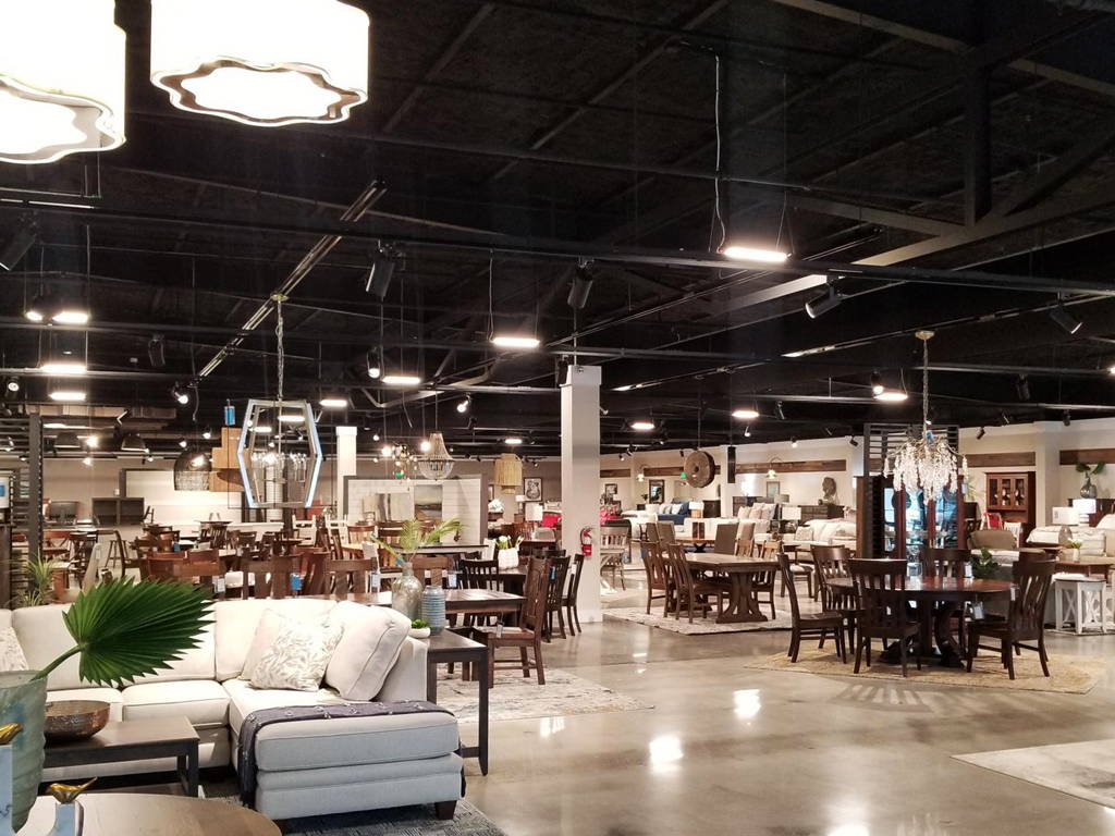 Interior of the New Showroom and Warehouse for Charleston Amish Furniture