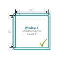 A diagram of a window that passes egress for grade level or below grade windows in Indiana