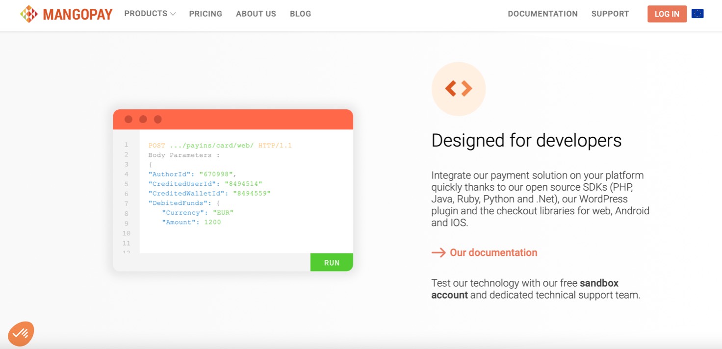 MANGOPAY product / service