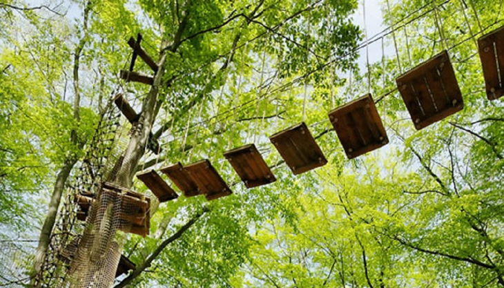 abenteuerpark potsdam blick zur hauptplattform