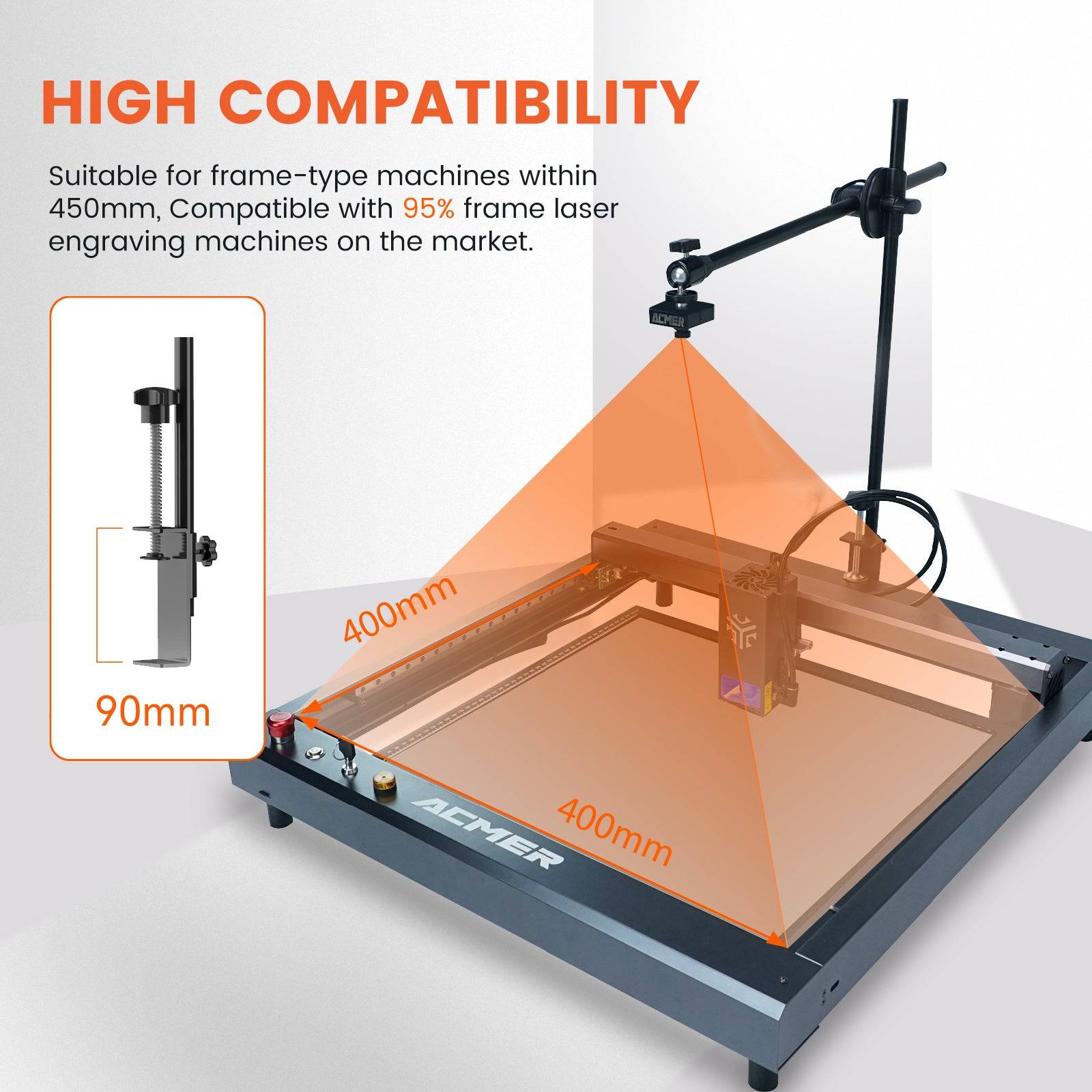ACMER A500 Laser Engraver Lightburn Camera