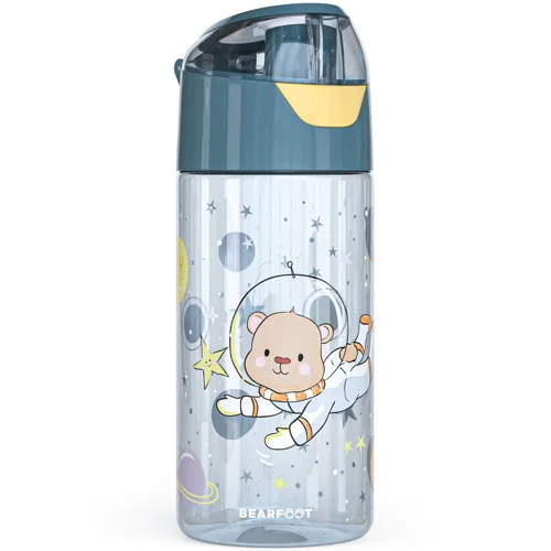 Trinkflasche Kinder, leichte Wasserflasche - Astronaut Bär