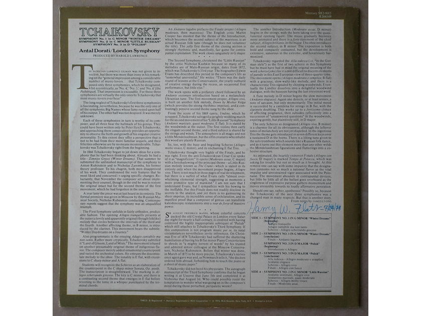 Mercury/Dorati/Tchaikovsky - Symphonies Nos. 1, 2, 3 / 2-LP set / NM