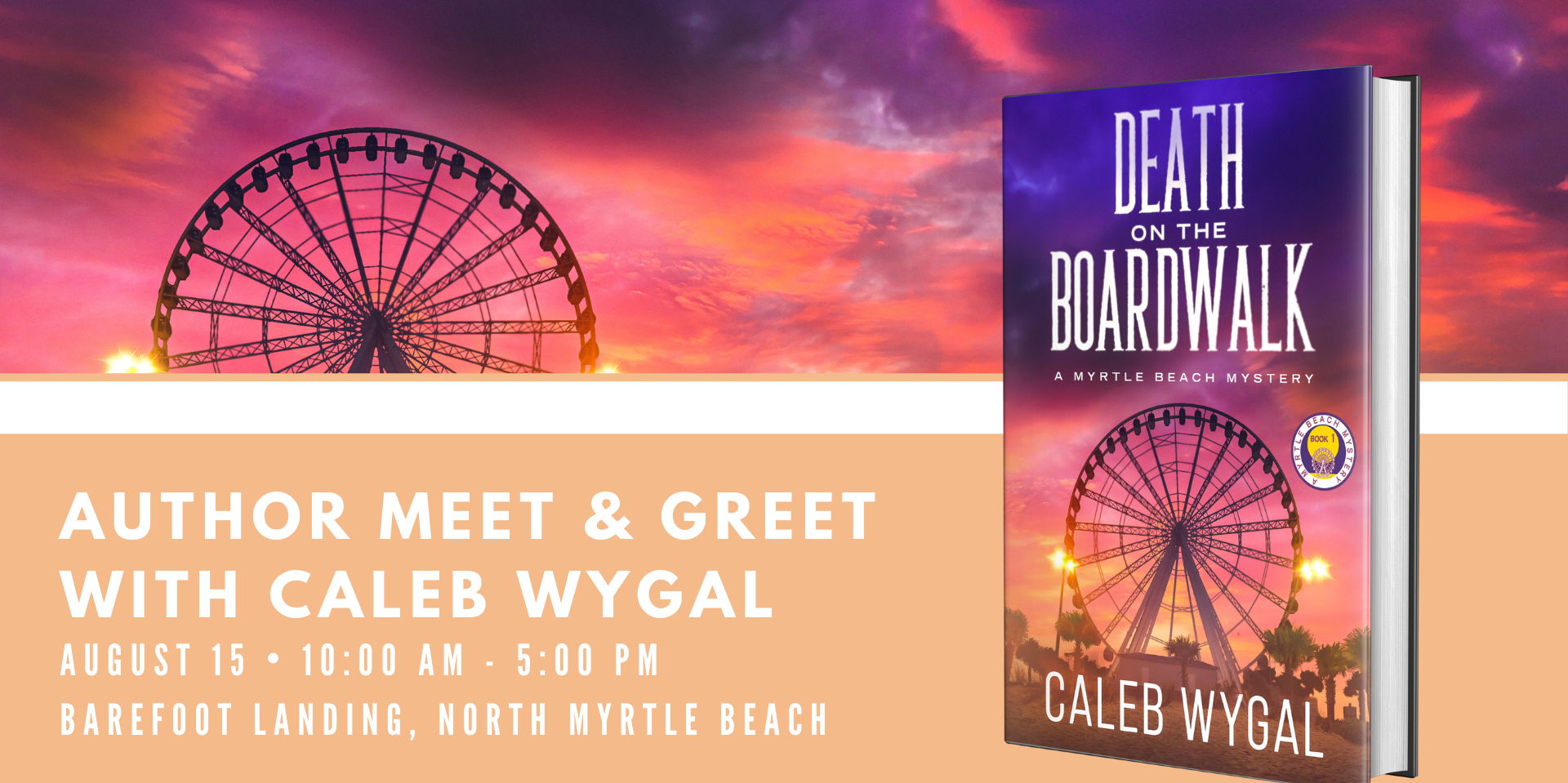 Death on the Boardwalk Book Signing At Barfoot Landing! promotional image