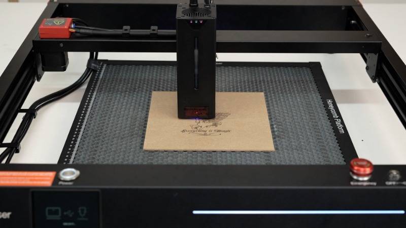 How Delta Engraves on MDF with LaserGRBL 04-2