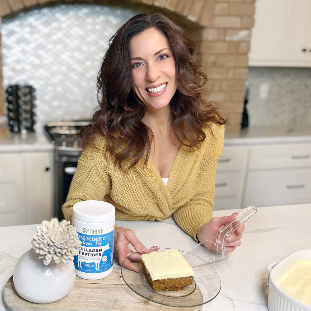 Gina, co-founder of Yonder, grass-fed collagen