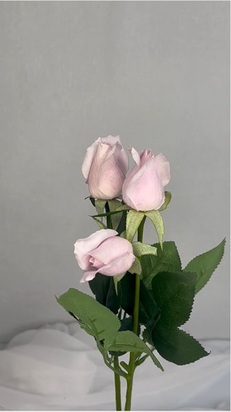 Vintage Lilac Real Touch Rose Bud - Realistic Artificial Flowers - Image 4