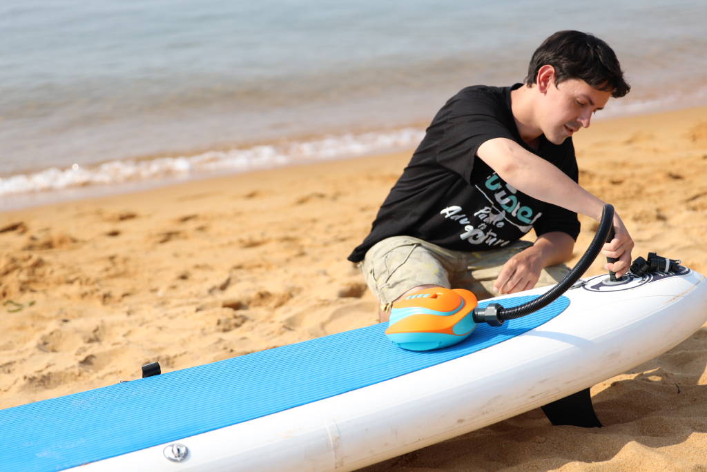 Stand up paddle board electric pump inflation speed in Canada