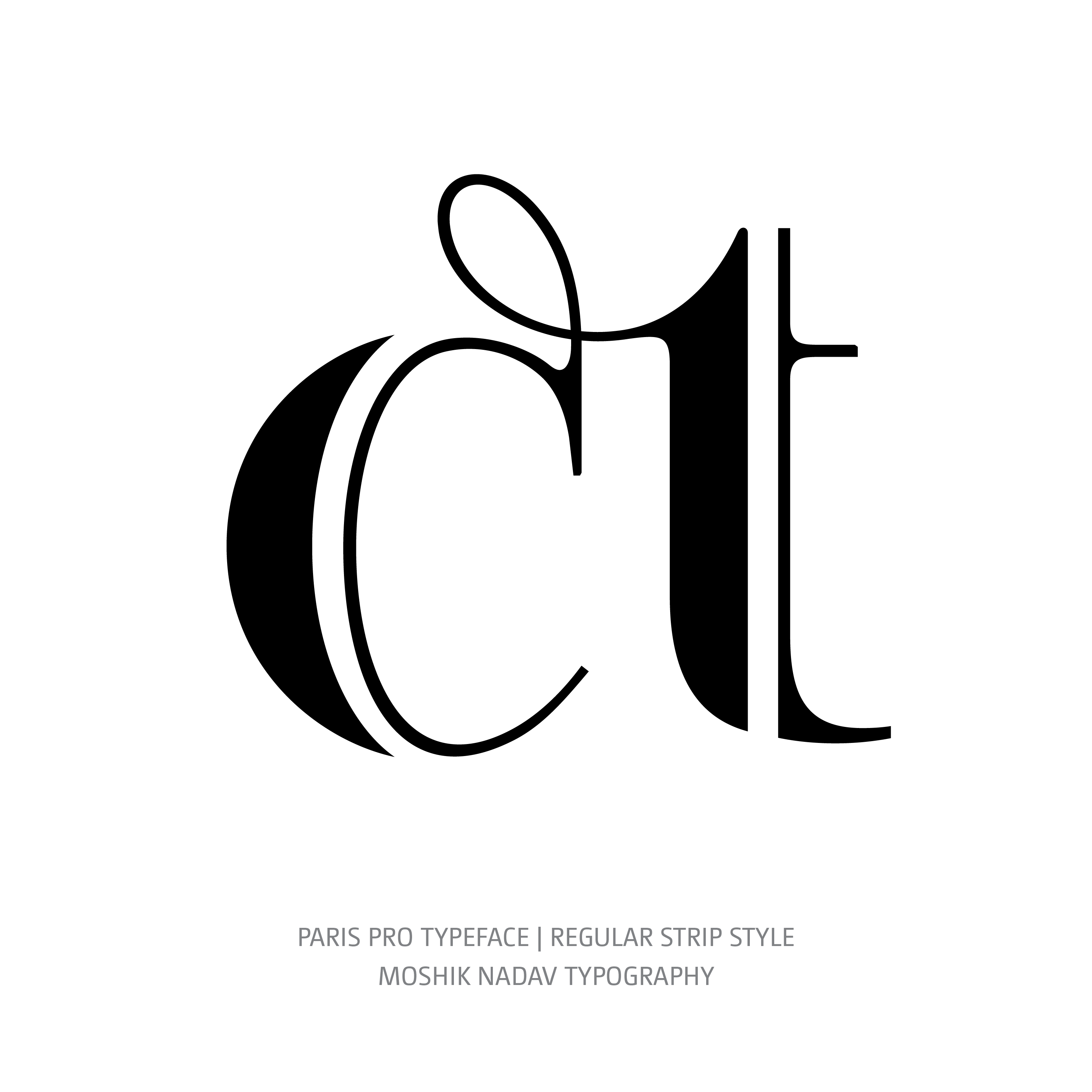 Paris Pro Typeface Regular Strip ct ligature