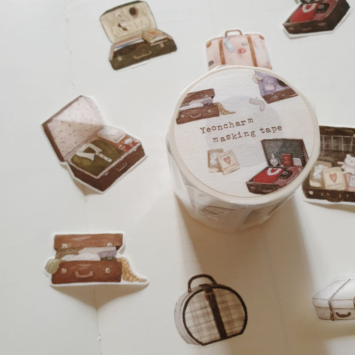 Yeon Charm Washi Tape - Leather Suitcases – niconeco zakkaya