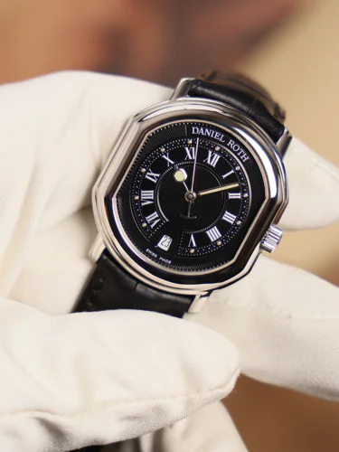 Daniel Roth PREMIER RETROGRADE Le Sentier T157 Black dial Date Roman numerals aftermarket buckle