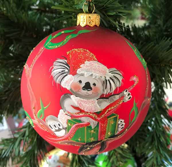 60mm koala hand painted bauble - Image 2