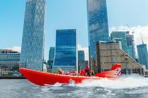 High-Speed Thames River Speedboat in London