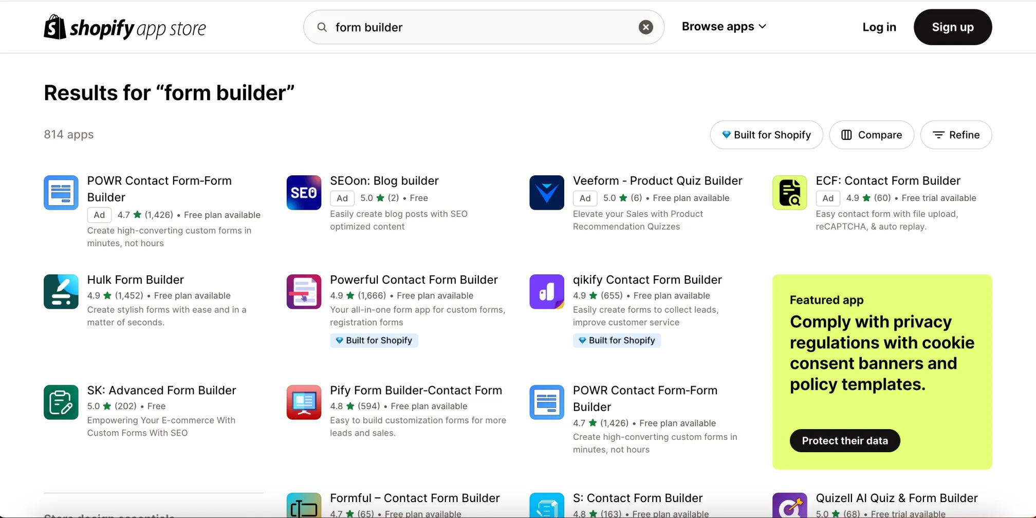 Shopify form builder apps