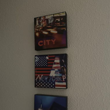 3x Wandbilder New York City Deko Bilder USA Flagge