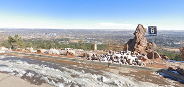 Gold Camp Overlook and Garden of the Gods near Colorado Springs, CO