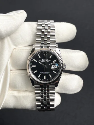 Rolex Datejust Black Index Dial Jubilee