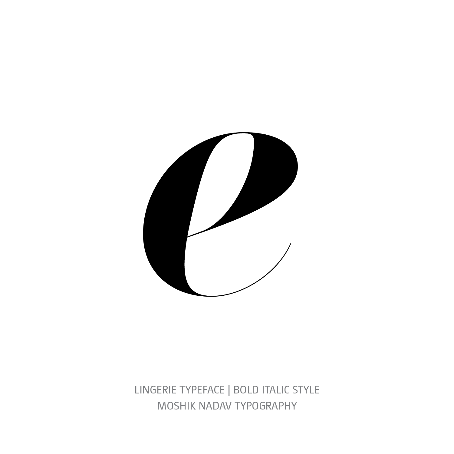 Lingerie Typeface Bold Italic e
