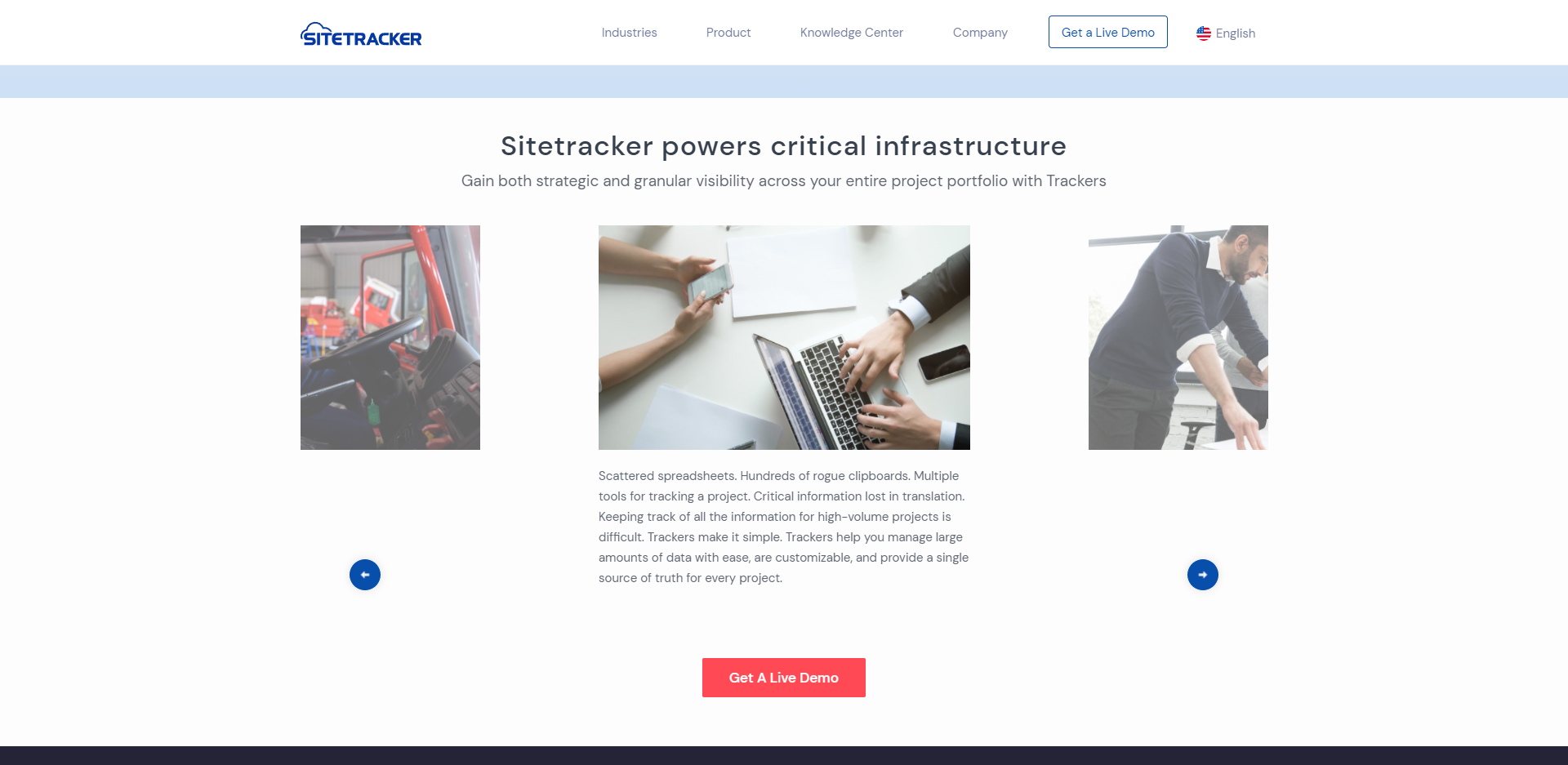 Sitetracker product / service