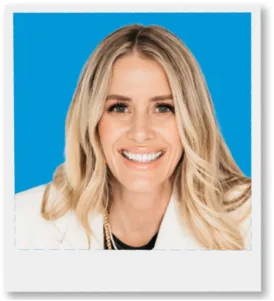 Megan Shelton in blue background photo frame