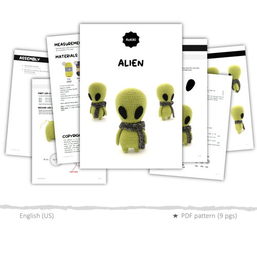 Alien Crochet Pattern, Amigurumi