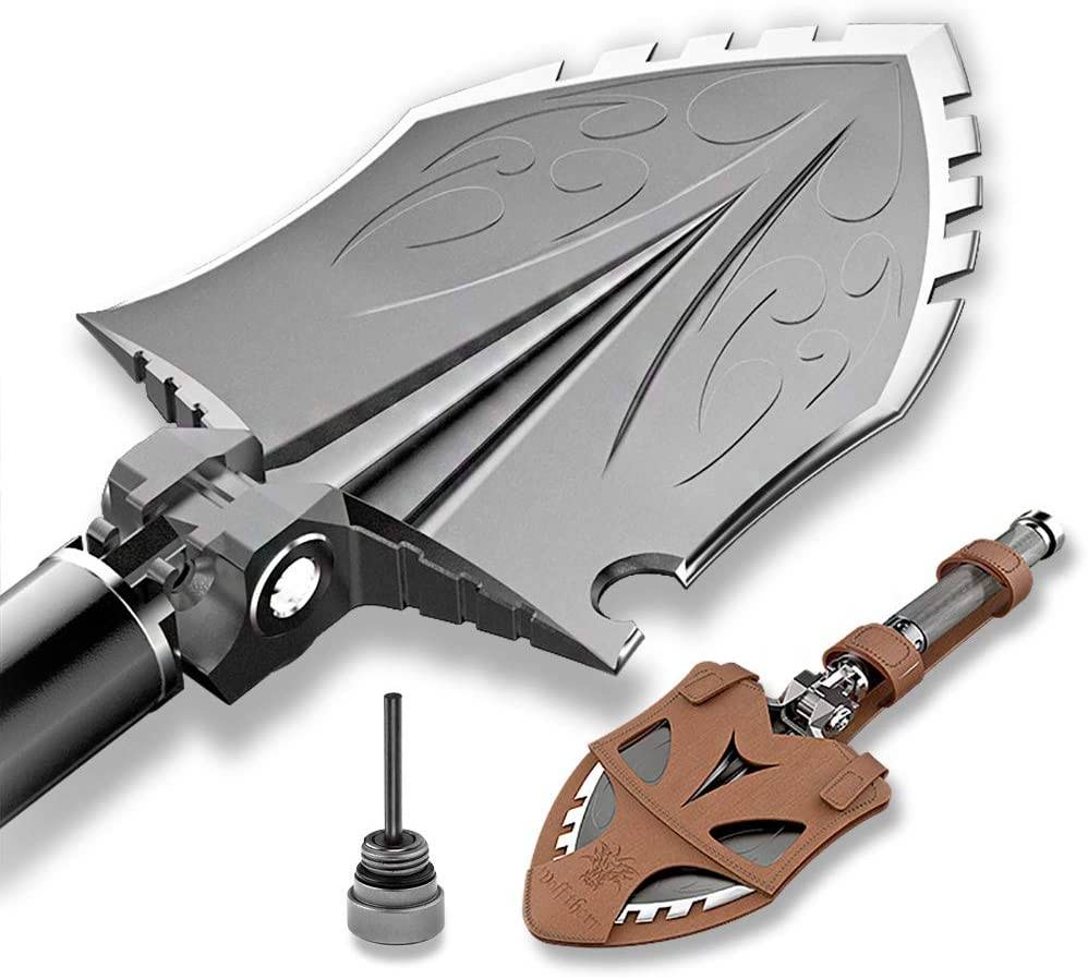 Zune Lotoo Wolf Thorn Hunter Survival Shovel, Camping Gear, Survival Shovel, Multi-Tool Shovel, Hunting Gear, Wolf Thorn Hunter