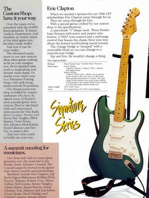 1988 Eric Clapton Stratocaster advert