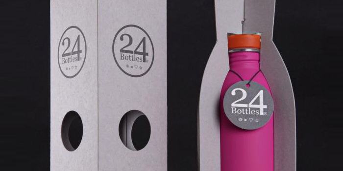 x 24Bottles logo water bottle