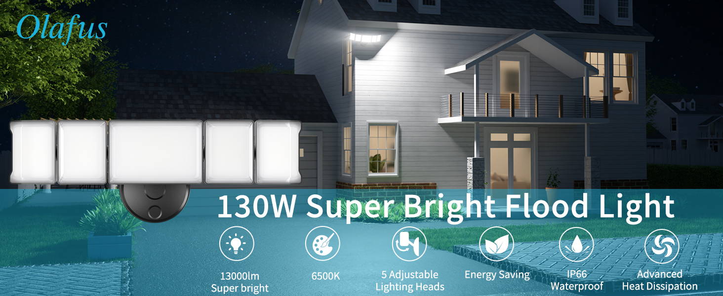 5 Heads 100W LED Outdoor Lights 