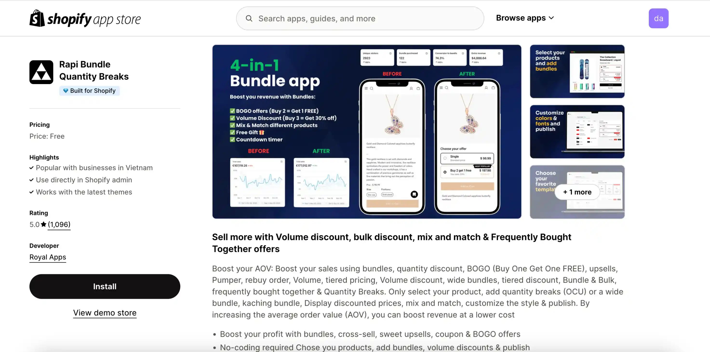 rapi bundle quantity breaks