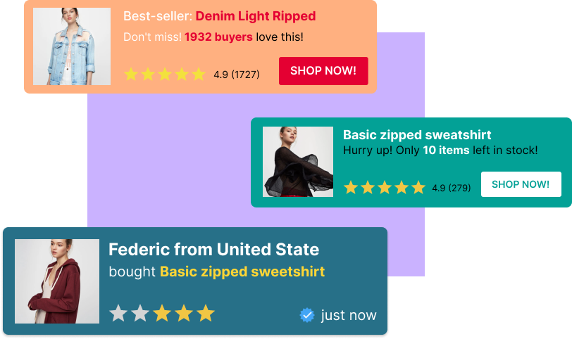customer review popups for shopify