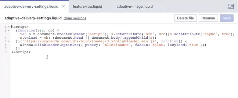 Code snippet