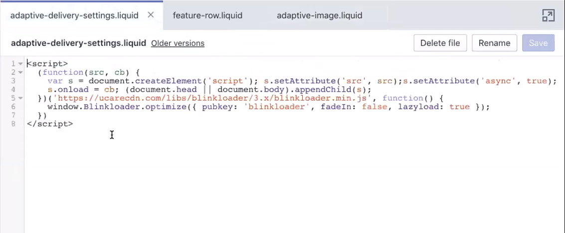 Code snippet Code snippet