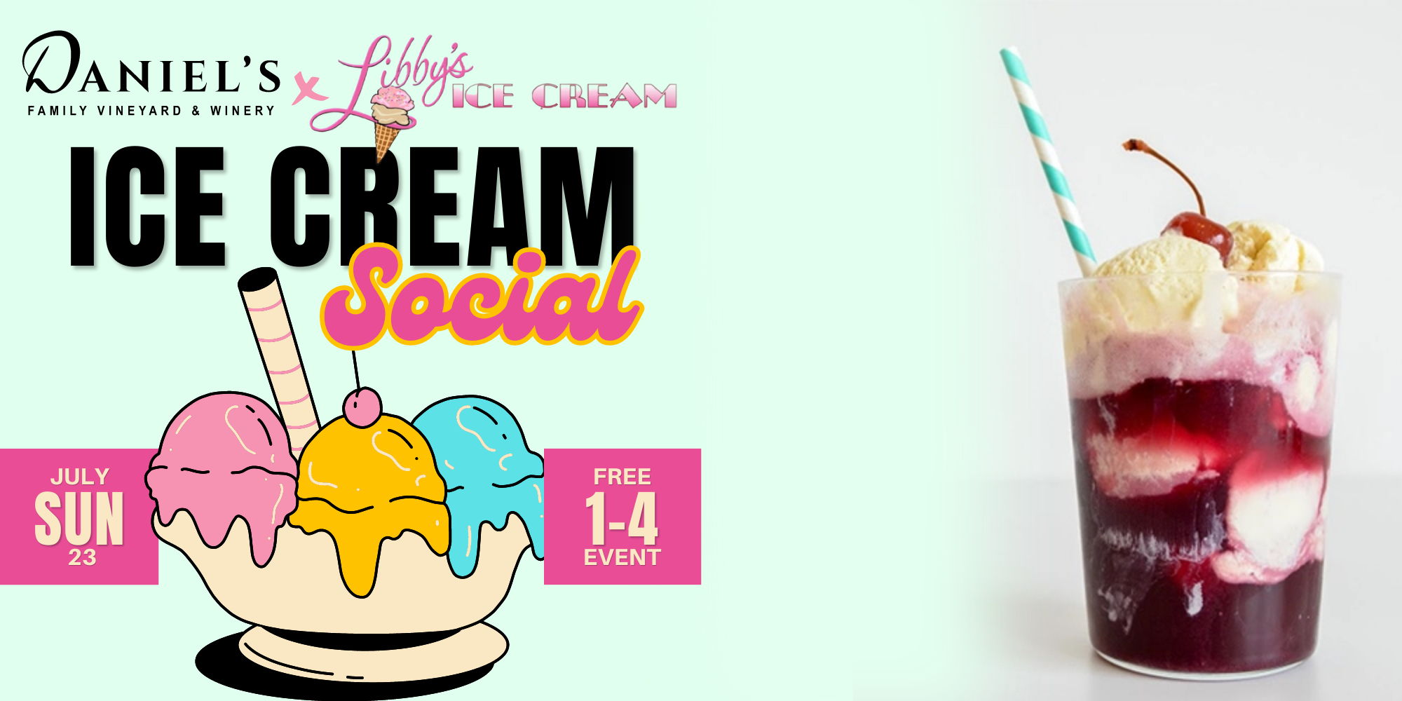 Ice Cream Social at Daniel's Vineyard promotional image