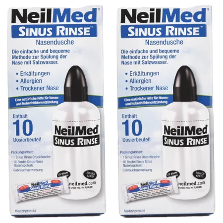 SINUS RINSE ™ - Paquet de rinçage nasale avec 10 sachets de sel - Lot de 2