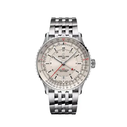 Navitimer GMT 41 Automatic Stainless Steel / Silver / Bracelet