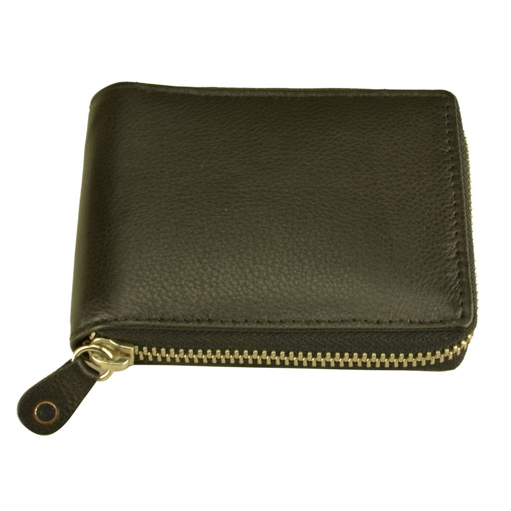 RFID Lined Cow Hide Leather Wallet Style 11011