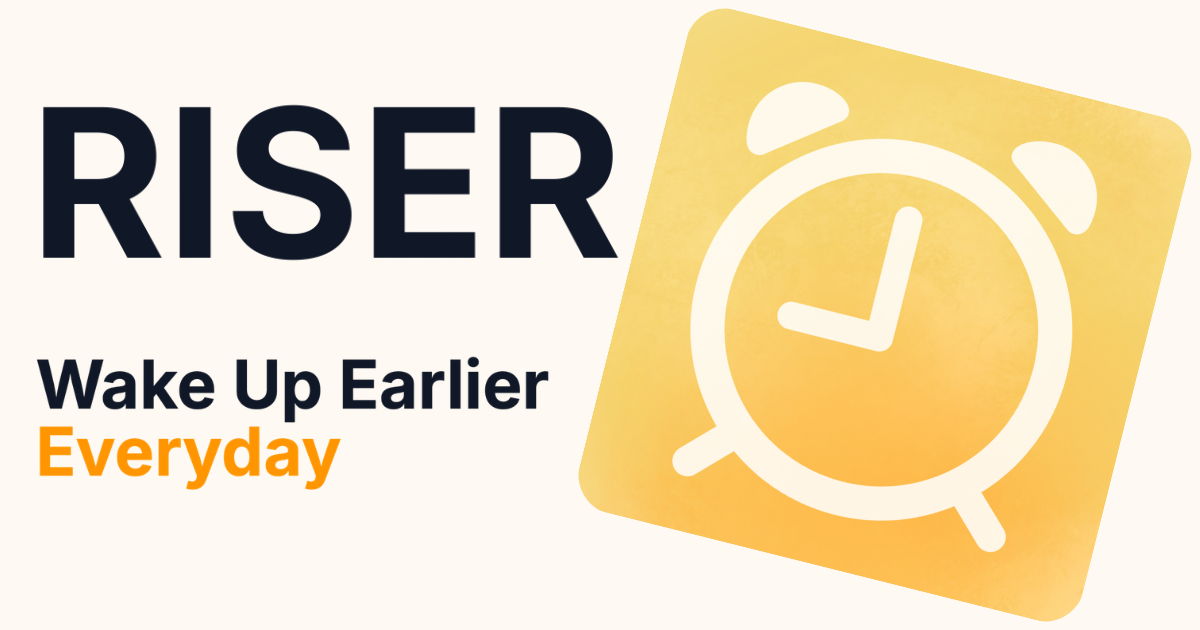 RISER - Gradually Wake Up Earlier | Alarm Clock Training App