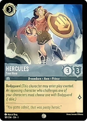 Hercules card from Disney's Lorcana: The First Chapter.
