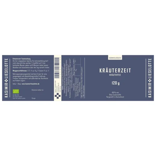 Kräuterzeit - Thé Bio Herbal Time 120g