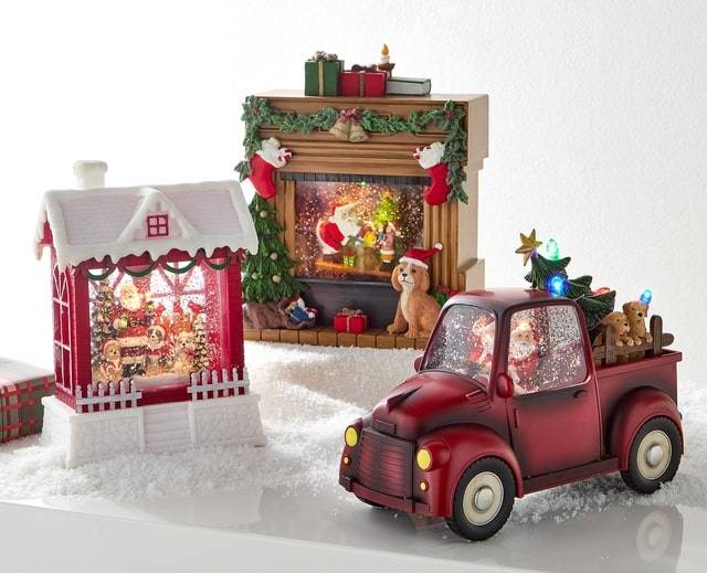 Raz Imports Wooden Sleigh With Winter Natural Arrangement and Pinecone Christmas Home Decor