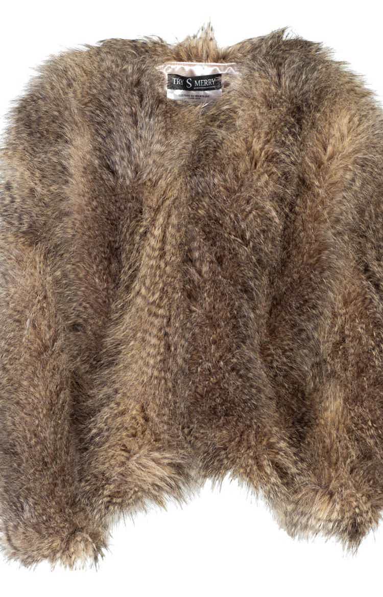 Dark Brown Cheburashka fur coat